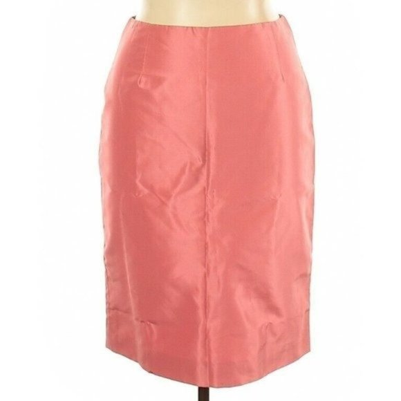 Oscar de la Renta Dresses & Skirts - Oscar de la Renta Silk Coral Mini Pencil Skirt